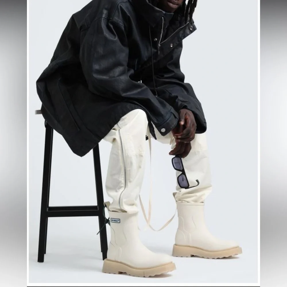 Off-White Men's Virgil Abloh Ankle Rain Boots